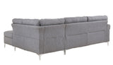 Melvyn Sectional Sofa in Gray Fabric