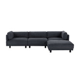 U_STYLE Upholstery Convertible Sectional Sofa, L Shaped Couch with Reversible Chaise