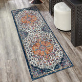 Boho Medallion Woven Area Rug