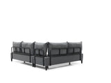 Inferno Metal Frame Vinyl Upholstered Sectional For Living Room