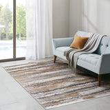 Watercolor Abstract Stripe Woven Area Rug