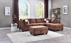 Glory Furniture Malone G632B-SC Sectional ( 3 Boxes) , CHOCOLATE