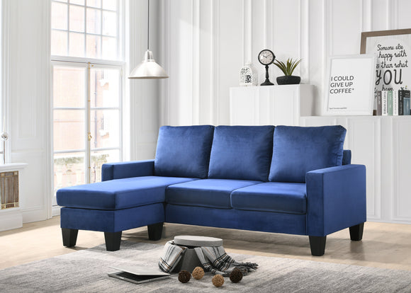 Glory Furniture Jessica G0514-SCH Sofa Chaise , NAVY BLUE