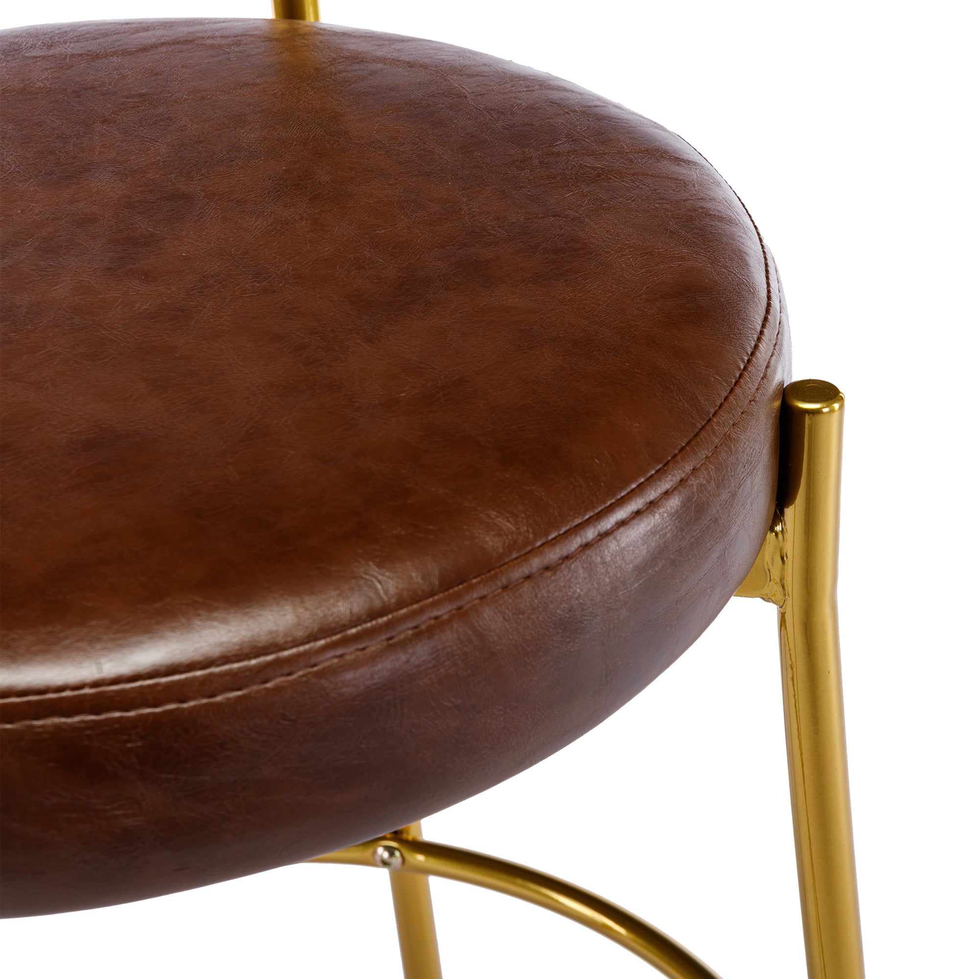 COOLMORE Bar Stools Industrial Pub Barstools with Back and Footrest, Modern Armless Bar Height Stool Chairs Set of 2