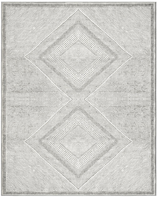 Benzara Gray Viscose Area Rug 8x10