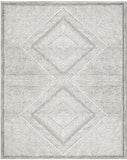 Benzara Gray Viscose Area Rug 8x10