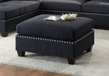 3-pcs Reversible Sectional in Black Polyfiber