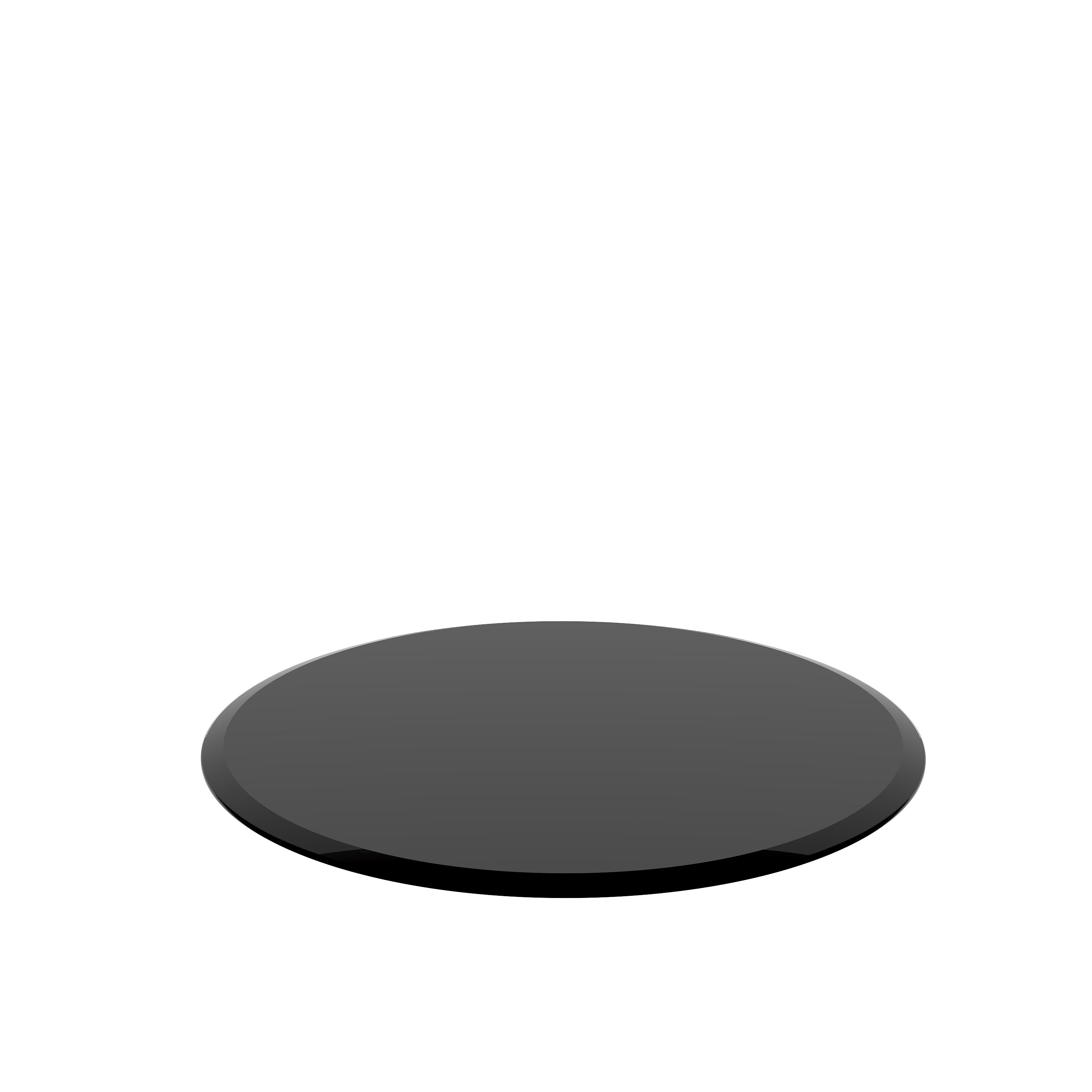 38.6" Inch Round Tempered Glass Table