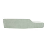 109" Green Curved Chaise Lounge