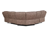 Dollum Sectional Sofa  in Two Tone Chocolate Velvet