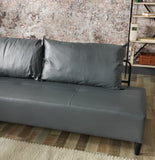 Inferno Metal Frame Vinyl Upholstered Sectional For Living Room