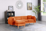 Brayden Orange Fabric Sectional