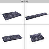 4x6 Area Rugs, Washable Rug, Low-Pile, Non-Slip, Non-Shedding, Foldable, Kid & Pet Friendly - Area Rugs for living room, bedroom, kitchen, dining room rug - Perfect Gifts, (Black+ Gray, 4' x 6')