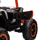 24V Ride On XXL UTV car for kid,2seater with two safety belts, Side by Side 4x4 Ride on Off-Road Truck with Parent Remote Control, Battery Powered Electric Car w/High Low Speed, two safety belts.