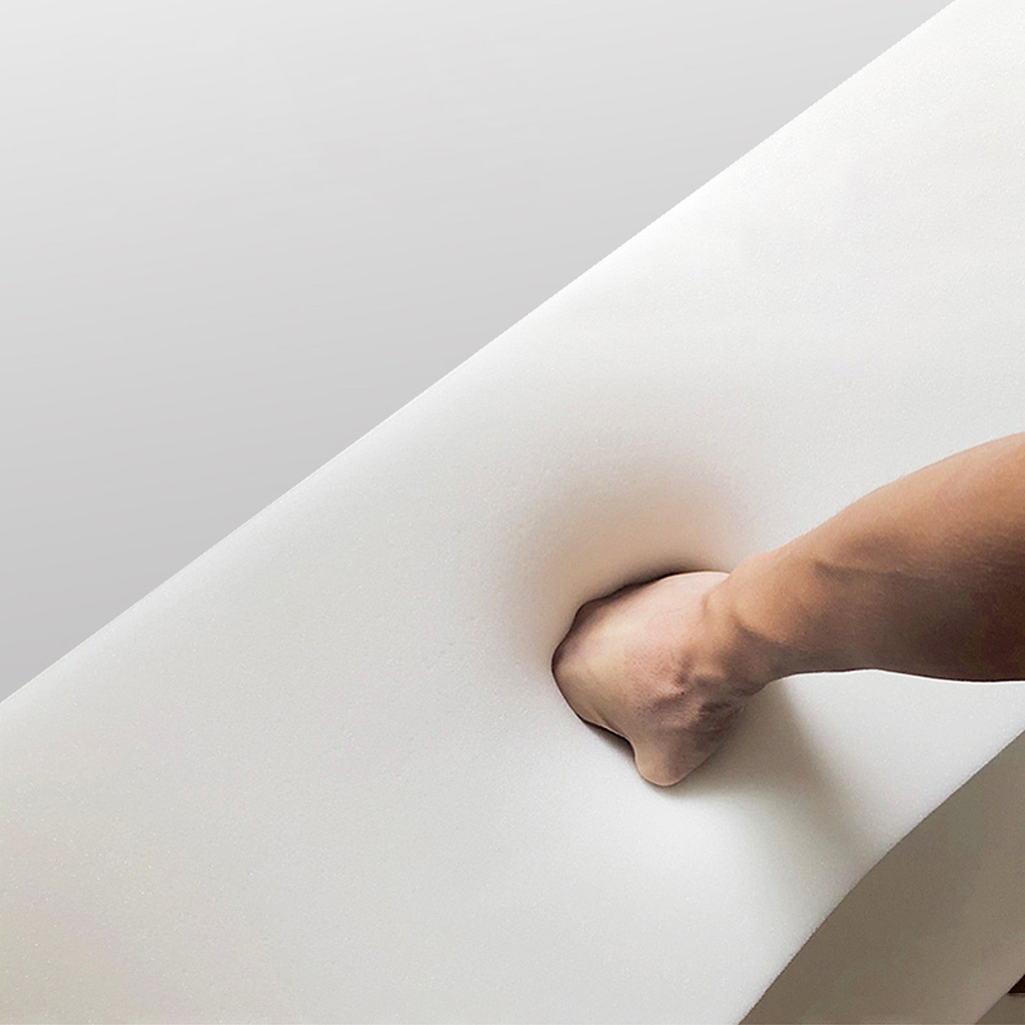 Modern Upholstered Leather Bed Frame with Petal shaped Headboard, Heavy Duty Platform Bed with Wood Slat Support