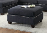 3-pcs Reversible Sectional in Black Polyfiber