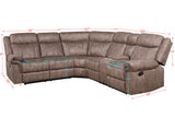 Dollum Sectional Sofa  in Two Tone Chocolate Velvet