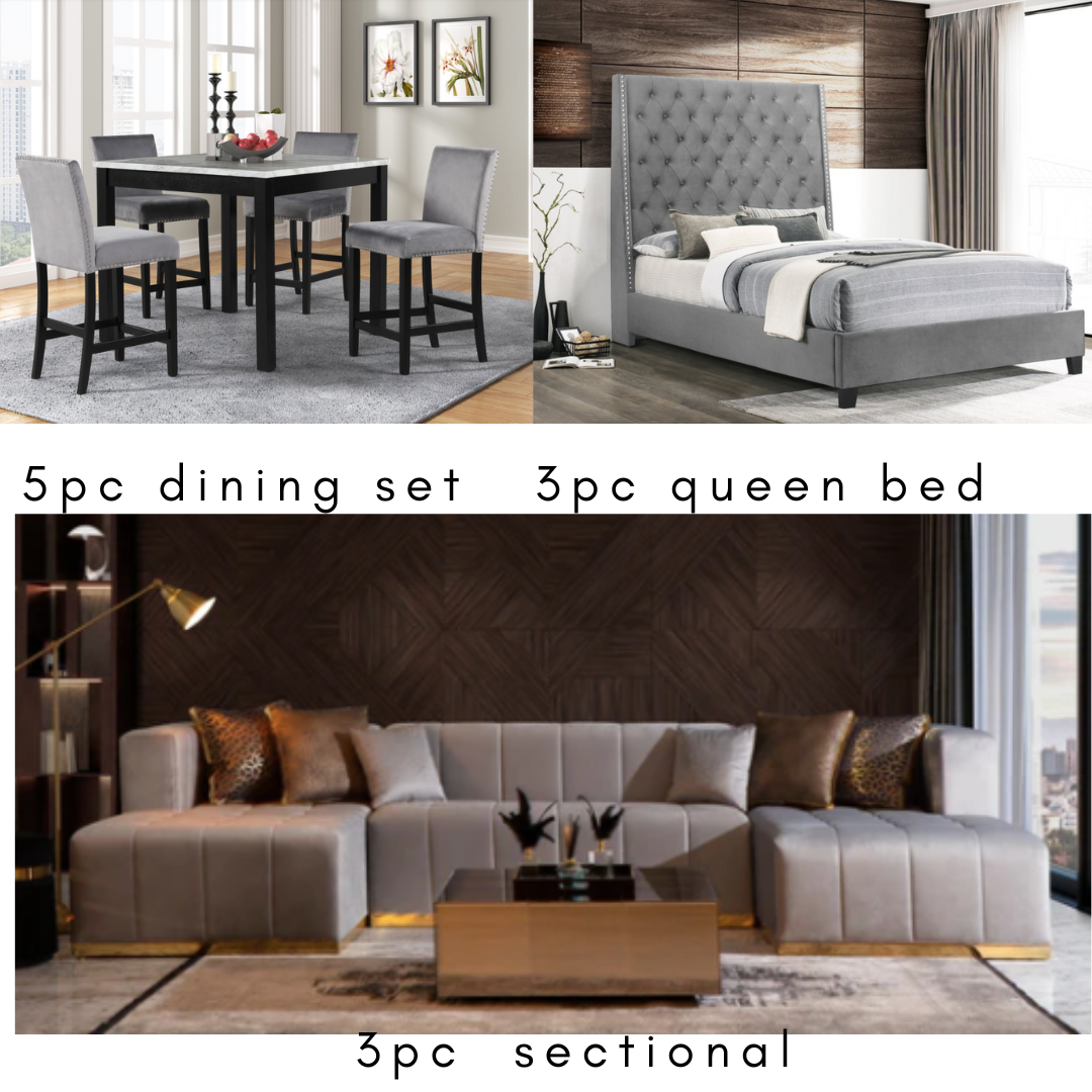 Black Velvet Sectionals 