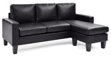 Jenna BLACK Sofa Chaise