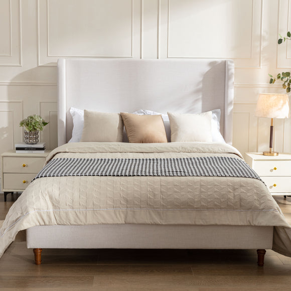 Harper Tall Headboard Upholstered Bed / 54