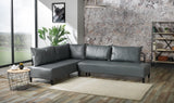 Inferno Metal Frame Vinyl Upholstered Sectional For Living Room