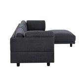 U_STYLE Upholstery Convertible Sectional Sofa, L Shaped Couch with Reversible Chaise