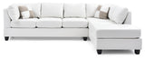 Glory Furniture Malone G647B-SC Sectional ( 3 Boxes) , WHITE