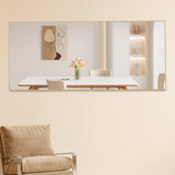 Fourth generation solid wood frame long mirror, dressing mirror, bedroom foyer, decorative mirror, clothing store, floor to ceiling mirror, wall mounted. 71 "* 31.4"