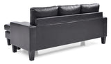 Jenna BLACK Sofa Chaise