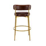 COOLMORE Bar Stools Industrial Pub Barstools with Back and Footrest, Modern Armless Bar Height Stool Chairs Set of 2