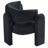 34.65" Wide Boucle Upholstery Accent Chair Dark Grey