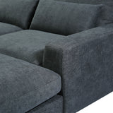 U_Style Modern Large L-Shape Feather Filled Sectional Sofa,  Convertible Sofa Couch with Reversible Chaise for Living Room