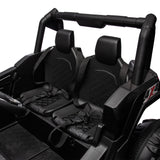 24V Ride On XXL UTV car for kid,2seater with two safety belts, Side by Side 4x4 Ride on Off-Road Truck with Parent Remote Control, Battery Powered Electric Car w/High Low Speed, two safety belts.