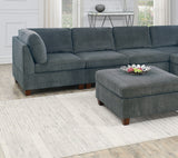 Grey Chenille Modular Sectional 8pc Set