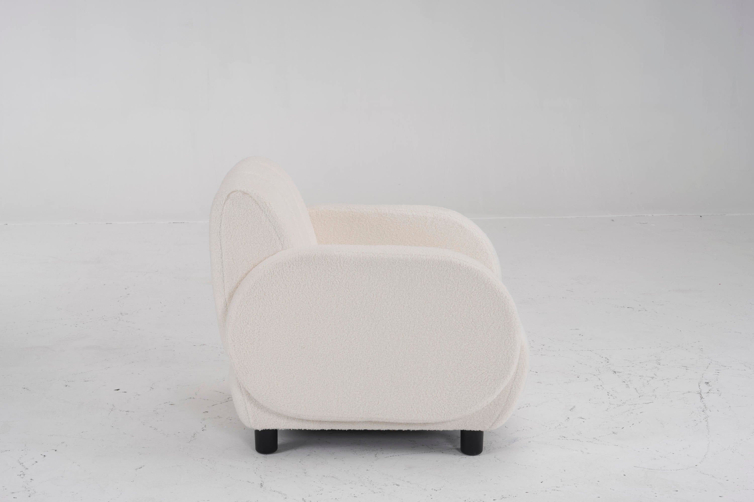 Modern Fabric Upholstered Armchair with Upholstered Reading Chair, Single Sofa, Living Room, Bedroom, Bed, Office Lounge Club Chair, Teddy Velvet