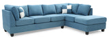 Glory Furniture Malone G638B-SC Sectional ( 3 Boxes) , AQUA