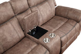 Dollum Sectional Sofa  in Two Tone Chocolate Velvet