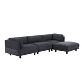 U_STYLE Upholstery Convertible Sectional Sofa, L Shaped Couch with Reversible Chaise