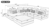 112.7" Modular Sectional w/ ottoman