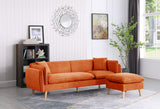 Brayden Orange Fabric Sectional