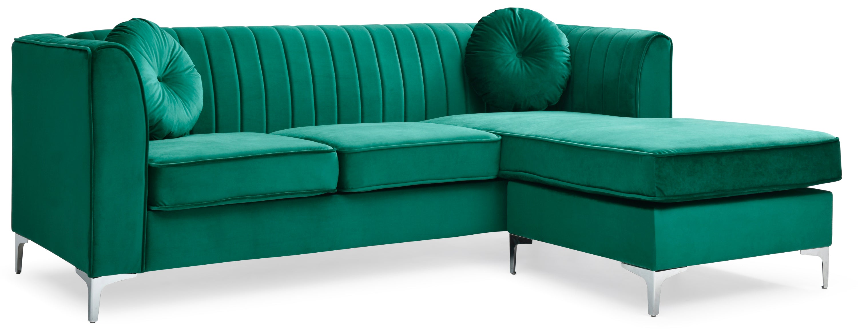 Glory Furniture Delray G792B-SC Sofa Chaise (  3 Boxes) , GREEN