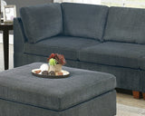 Grey Chenille Modular Sofa Set 6pc