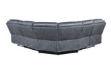 Dollum Sectional Sofa  in Two Tone Gray Velvet