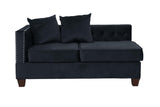 Black Velvet Fabric  Reversible Sectional