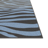 Tabora Blue and Black Viscose Area Rug 5x8