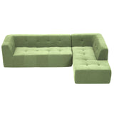 110" Green Modular Sectional