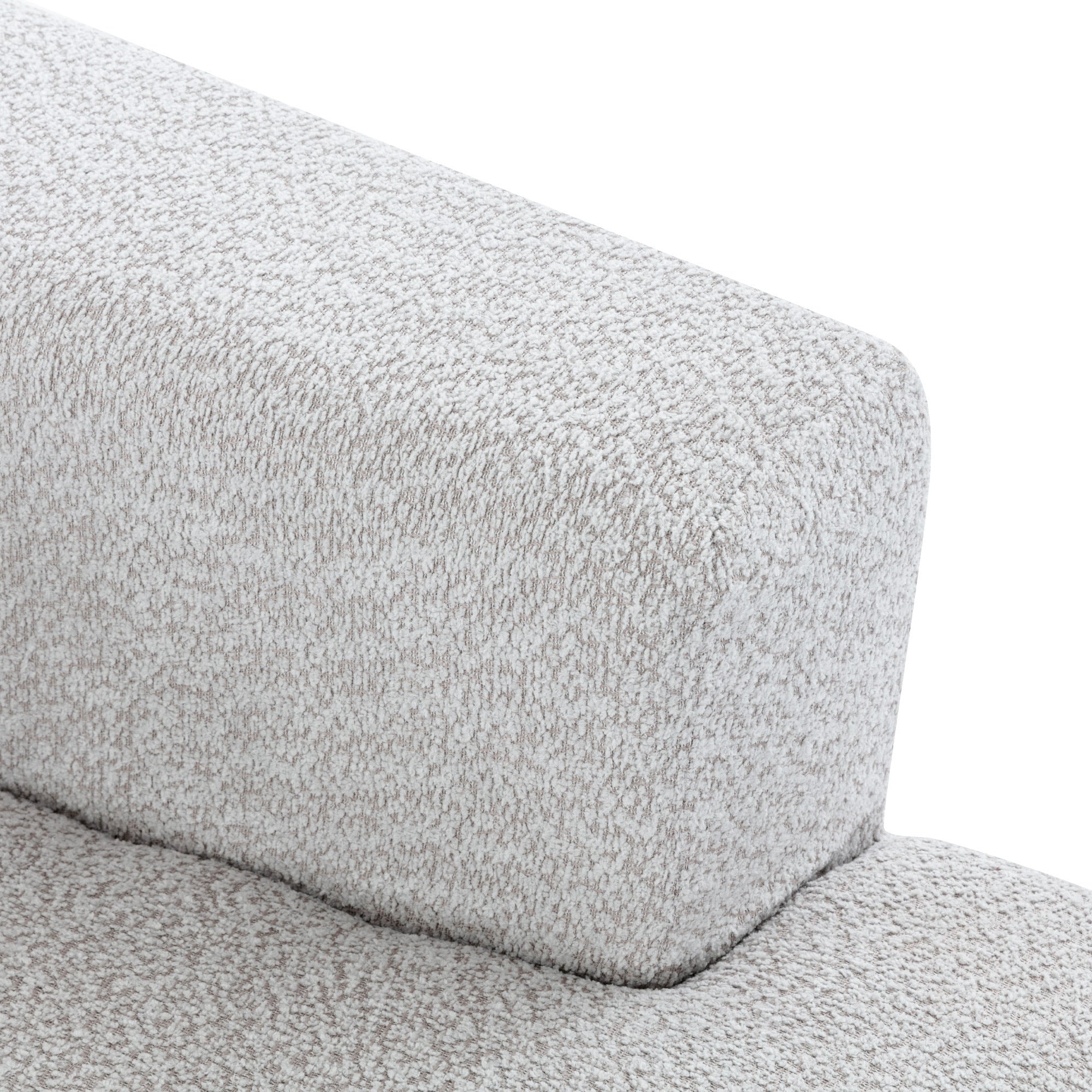 109.4" Grey Curved Chaise Lounge