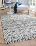 Ivory/Natural/Black Area Rug 8x10