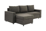 Ash Black Pull out Bed Reversible Sectionals
