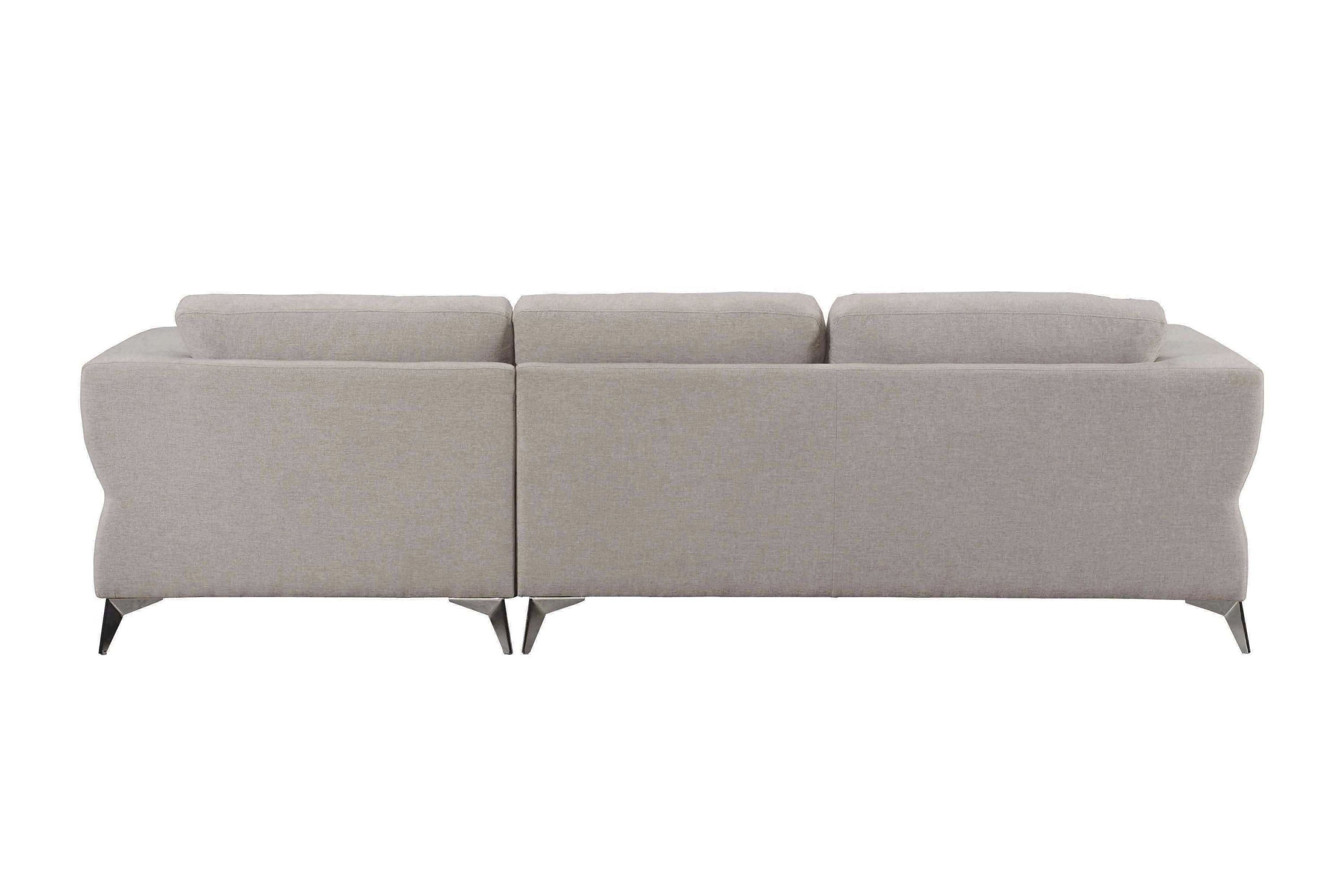 ACME Josiah Sectional Sofa, Sand Fabric (1Set/2Ctn) 55095